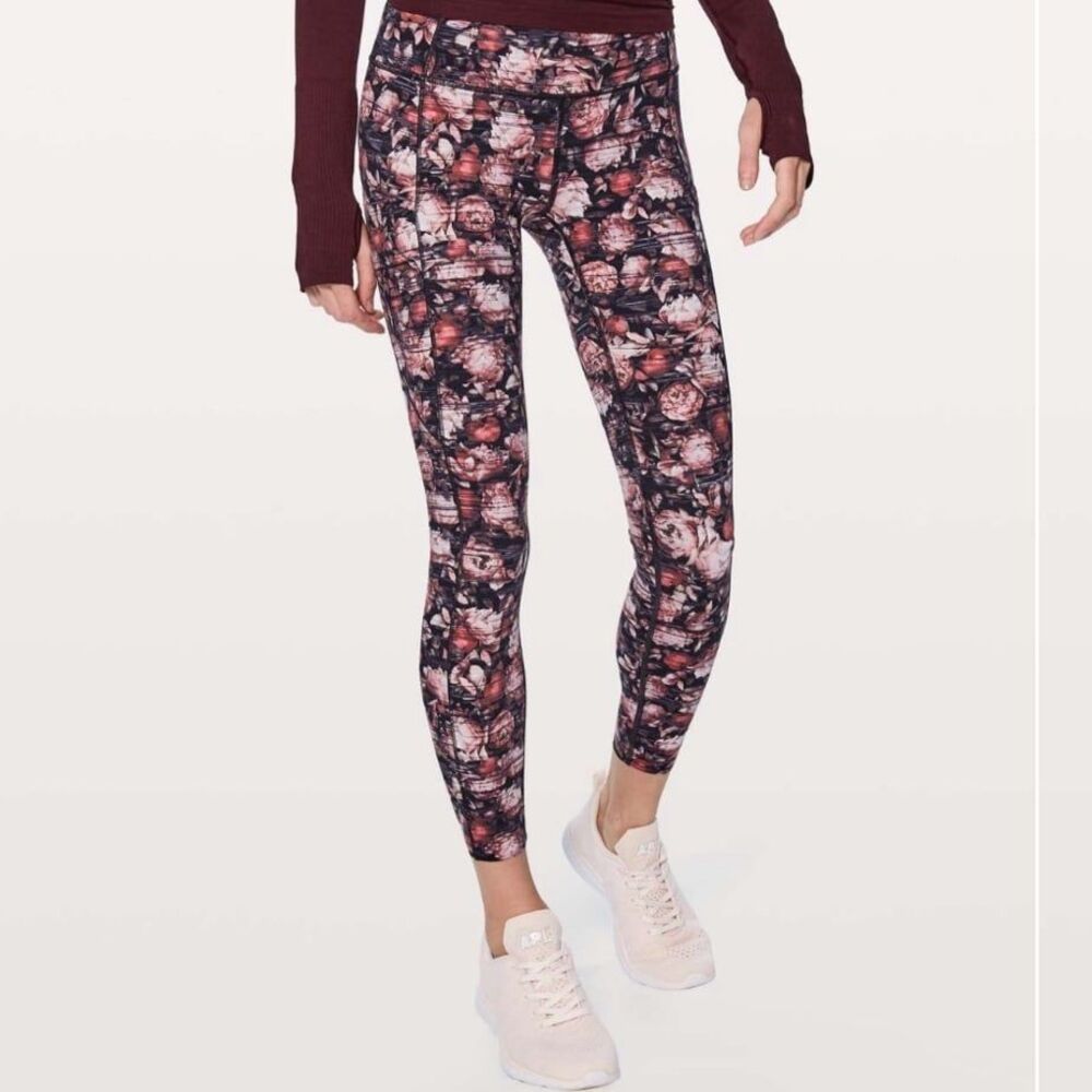 Lululemon Fast & Free 7/8 Tight II *Nulux 25" Peony Multi (4) # 269